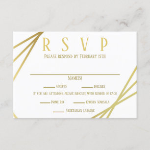 Mid Mod Design - RSVP/Dinner Choices Invitation