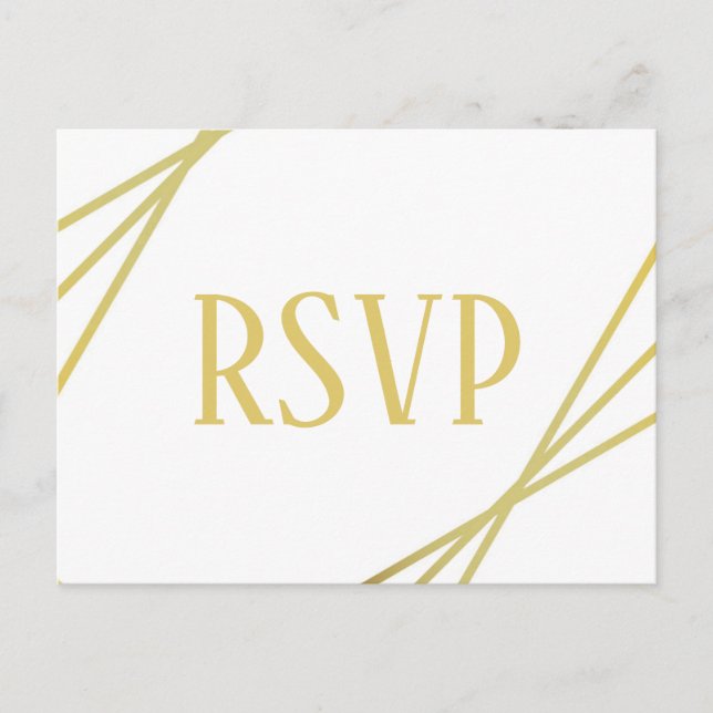 Mid Mod Design - RSVP/Dinner Choices Postcard (Front)