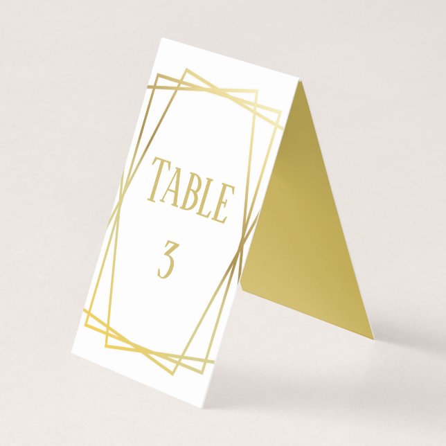 Mid Mod Design - Table Number (Back)
