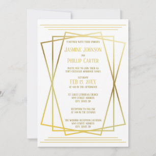 Mid Mod Design - Wedding/Reception Invitation