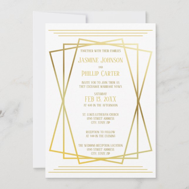 Mid Mod Design - Wedding/Reception Invitation (Front)