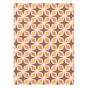 Mid Mod Geometric Star Pattern Tablecloth