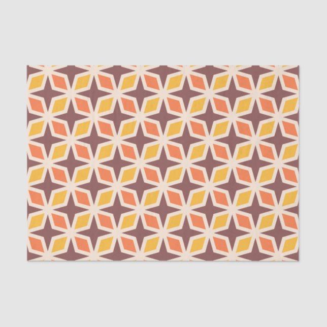 Mid Mod Geometric Star Pattern Tissue Paper (Front)