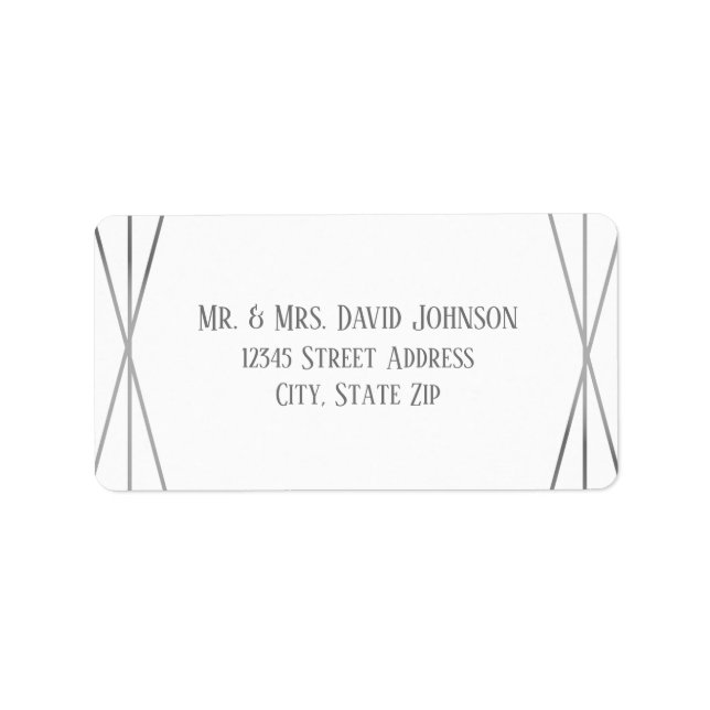 Mid Mod Grey Design - Address Label (Front)