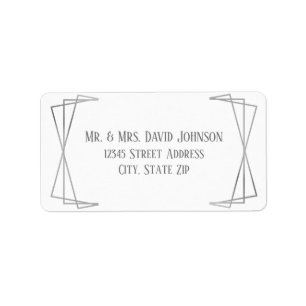 Mid Mod Grey Design - Address Label