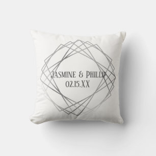 Mid Mod Grey Design - Square Pillow