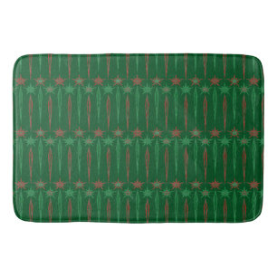 Mid Mod Icicles Green Bath Mat