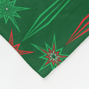 Mid Mod Icicles Green Fleece Blanket (3 Sizes)