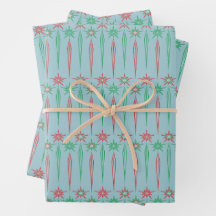 Mid Mod Icicles Wrapping Paper