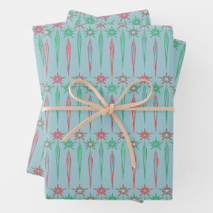 Mid Mod Icicles Wrapping Paper