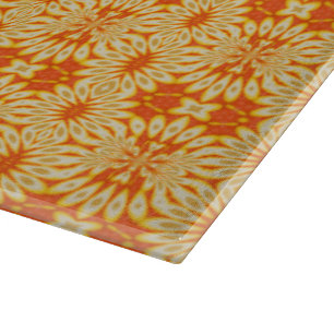 Mid Mod Lemon Slices and Orange Juice Pattern Cutting Board