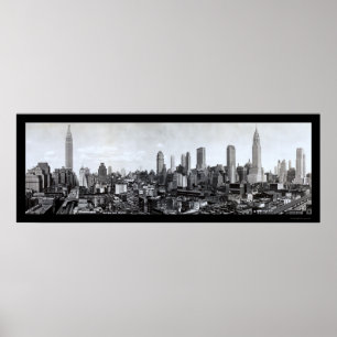 Mid-New York skyline Photo 1931 Poster