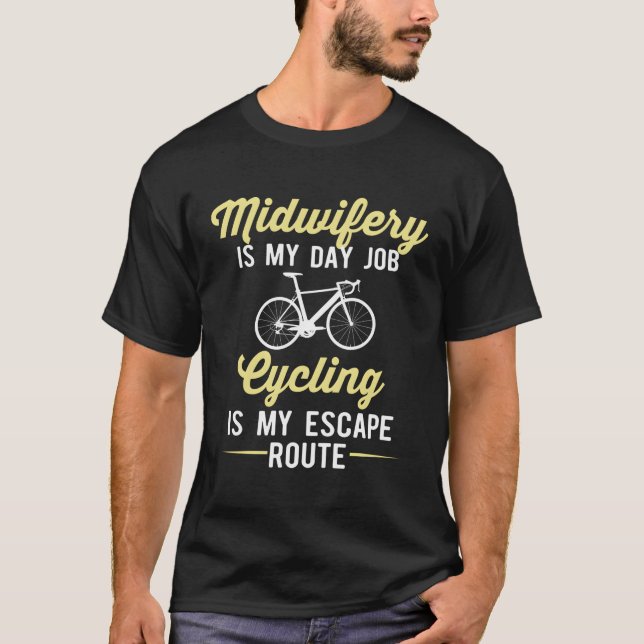 Mid Ob Cyclist Bicycle Cycling Midry T-Shirt (Front)