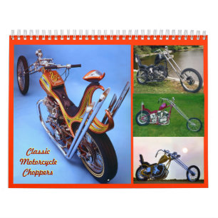 Mid- size Classic Motorcycle Choppers Calendar