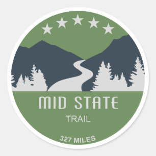 Mid State Trail Pennsylvania Classic Round Sticker