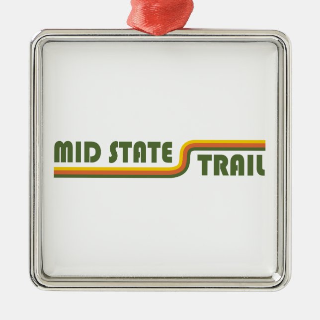 Mid State Trail Pennsylvania Metal Tree Decoration (Front)