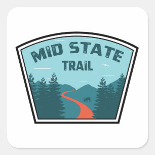 Mid State Trail Pennsylvania Square Sticker