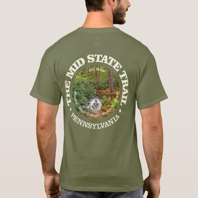 Mid State Trail (rd) T-Shirt (Back)