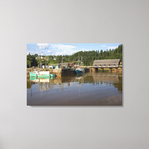 Mid tide at the Bay of Fundy at St. Martins, New Canvas Print