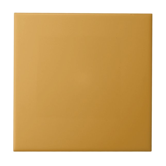 Mid-tone Golden Brown Yellow Solid Colour SW 6685 Tile (Front)