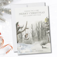 Mid Winter Snowy Woodland Nature Christmas