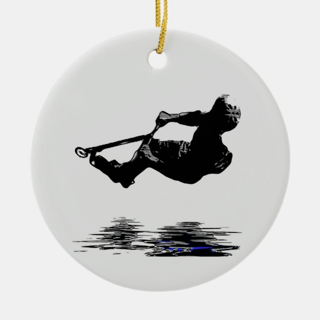 Midair Stunts - Scooter Rider Ceramic Ornament (Front)