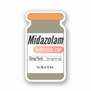 Midazolam Versed Medication Vial Sticker