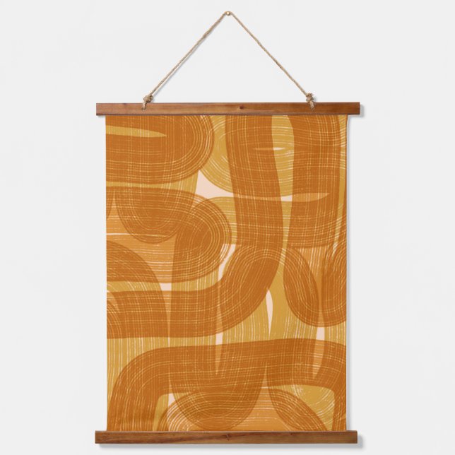 Midcentury abstract Art Hanging Tapestry (Front)
