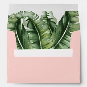 Midcentury Banana Leaf Envelope Return Addressed