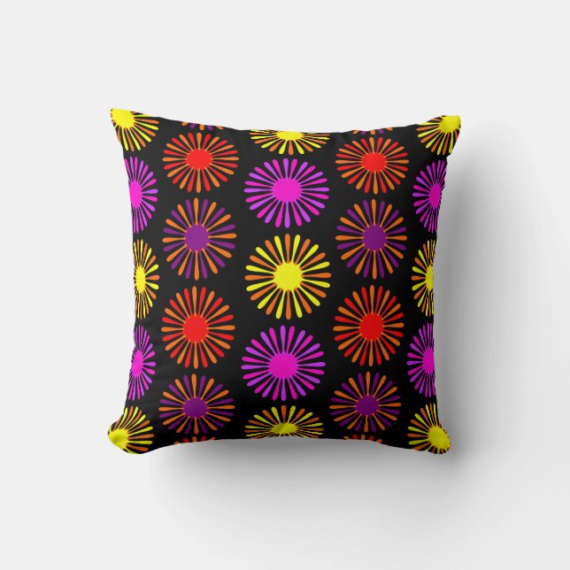 Midcentury Floral Pattern Cushion (Front)