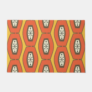 Midcentury Funky Chain Orange Doormat