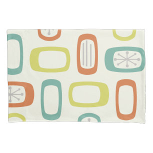 Midcentury MCM Rounded Rectangles Pillowcase