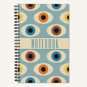 Midcentury Minimalist Eyes  Notebook
