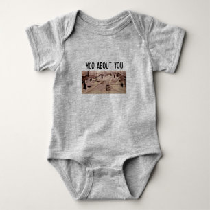 Midcentury Modern Architecture Baby Bodysuit