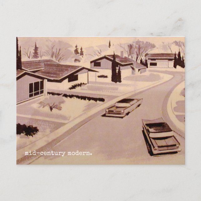 Midcentury Modern Architecture Postcard (Front)