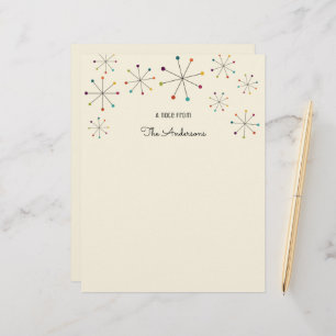 Midcentury Modern Atomic Age Retro Letterhead