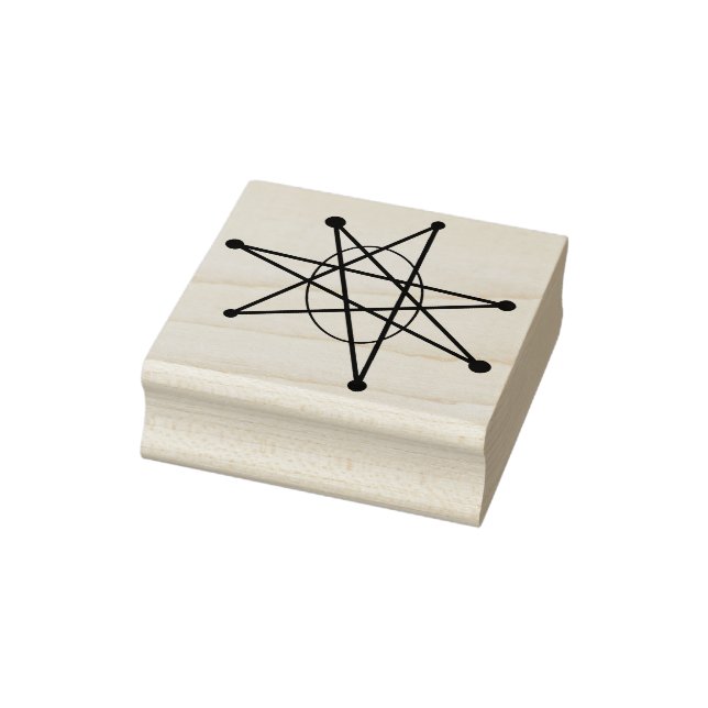 Midcentury Modern Atomic Christmas Starburst MCM Rubber Stamp (Stamp)