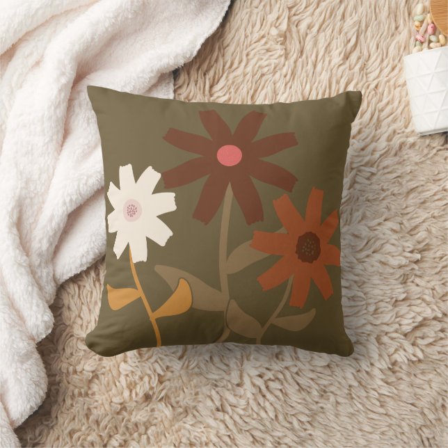 Midcentury Modern Daisy Cushion (Blanket)