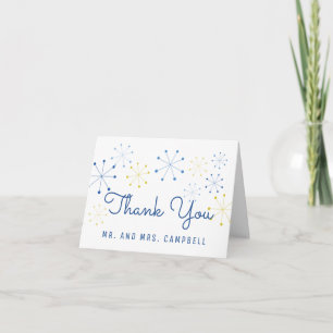 Midcentury Modern Design Wedding Thank You Card