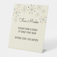 Midcentury Modern Face Masks Station Wedding