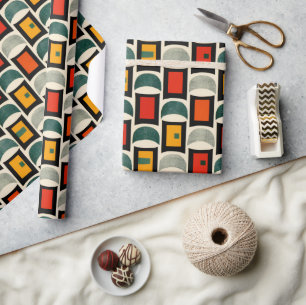 Midcentury Modern Holiday Wrapping Paper