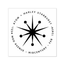 Midcentury Modern Minimalist Atomic Starburst Star