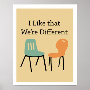 Midcentury modern retro chairs - Different Poster
