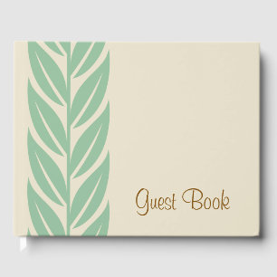 Midcentury Modern Retro Leaves Any Occasion Guest Book