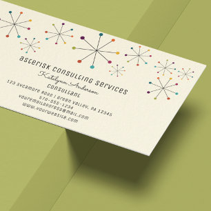 Midcentury Modern Retro Vintage Style Business Card