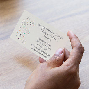 Midcentury Modern Retro Vintage Style Business Card