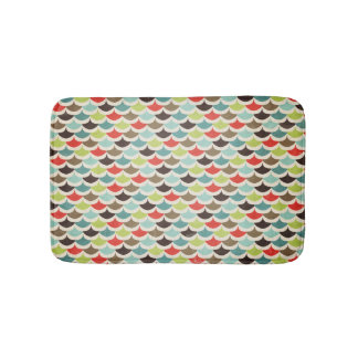 Midcentury modern scallops bath mat