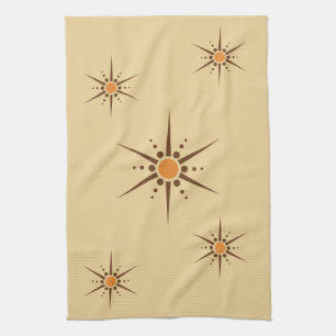 Midcentury modern starburst tea towel