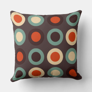 Midcentury-Modern Teal and orange Cushion
