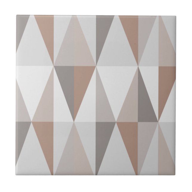 MidCentury Modern Triangles Brown Tile (Front)